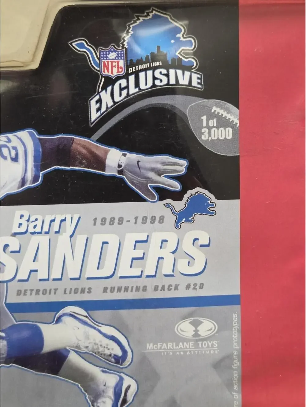Vintage McFarlane Barry Sanders Detroit Lions Exclusive Action Figure 1/3000